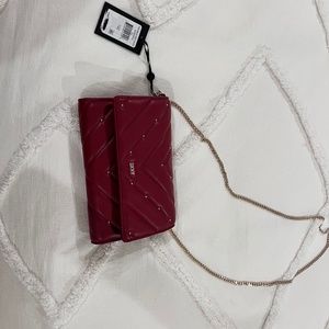 DKNY Veronica Studded Quilted clutch